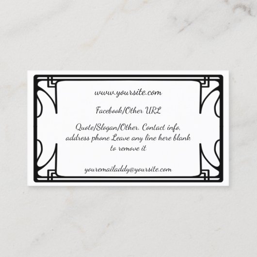 宇宙猫の月および星 名刺 (裏面)