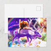 宇宙猫をなめる ポストカード (正面/裏面)