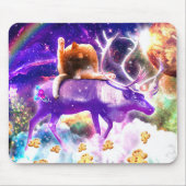 宇宙猫をなめる マウスパッド (正面)