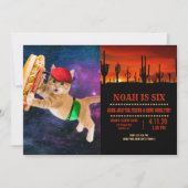 宇宙猫キャップとファニーパック 招待状 (正面)