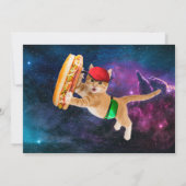 宇宙猫キャップとファニーパック 招待状 (裏面)