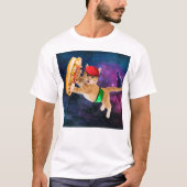 宇宙猫キャップとファニーパック Tシャツ (正面)