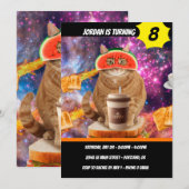 宇宙猫スイカめがね 招待状 (正面/裏面)