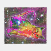 宇宙猫ゼータ フリースブランケット (正面(横))