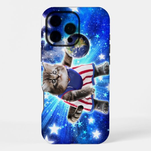 宇宙猫バスケットボール iPhoneケース (裏面)
