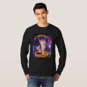 宇宙猫ピザレインボーキャット銀河系かわいい子猫インS Tシャツ (正面フル)