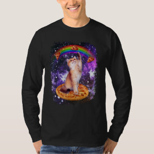 宇宙猫ピザレインボーキャット銀河系かわいい子猫インS Tシャツ