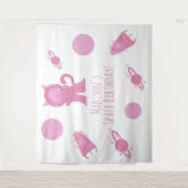 宇宙猫ピンクギャラクシー誕生日 タペストリー (正面)