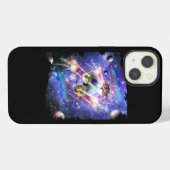 宇宙猫レーザーアイ 子猫 猫 レーザー ガラス iPhoneケース (裏面横)