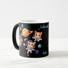 宇宙猫変身マグカップ – 宇宙飛行士の猫たち モーフィングマグカップ