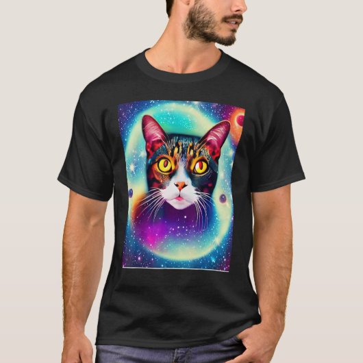 宇宙猫子猫キットイン猫スタイル3 Tシャツ (正面)