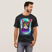 宇宙猫子猫キットイン猫スタイル3 Tシャツ (正面フル)