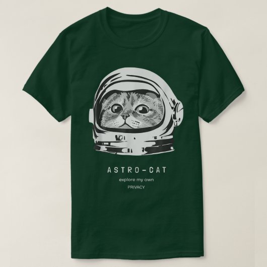宇宙猫宇宙飛行士キャットコズミックラヴリングアストロキャット Tシャツ (デザイン正面)