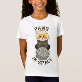 宇宙猫宇宙飛行士コズミック動物の足 Tシャツ