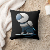 宇宙猫宇宙飛行士飛んでいる クッション (ブランケット)