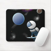 宇宙猫宇宙飛行士飛んでいる マウスパッド (マウス)