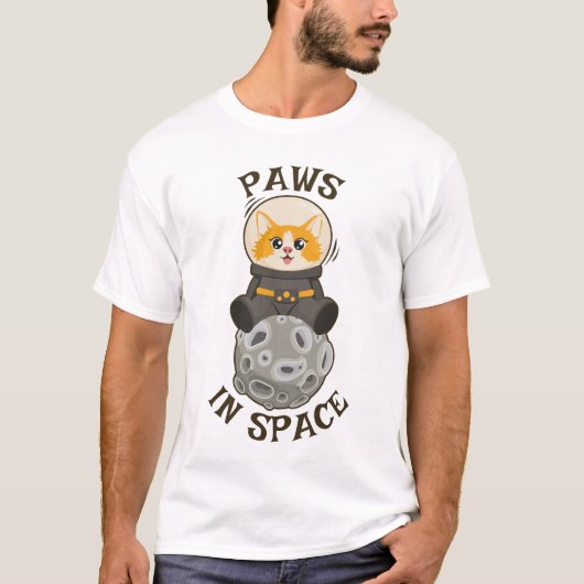 宇宙猫宇宙飛行士 Tシャツ (正面)