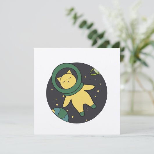 宇宙猫挨拶カードすべての行事 招待状 (スタンド正面)