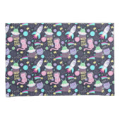 宇宙猫模様 枕カバー (正面右)