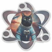 宇宙猫科学 シール (正面)