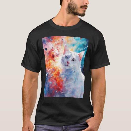 宇宙猫超新星爆発猫 Tシャツ (正面)
