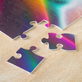 宇宙猫2匹ネオンカラフル猫 ジグソーパズル (側面)