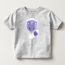 宇宙猫，かわいい猫，宇宙飛行士，コスモナウ，宇宙 トドラーTシャツ