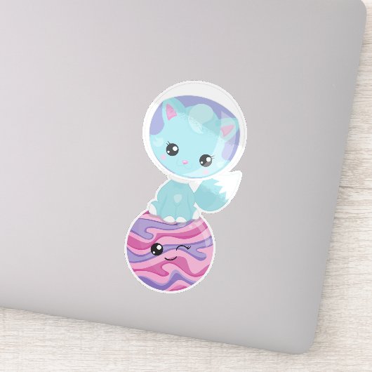 宇宙猫,かわいい猫,宇宙飛行士,コスモナウ,惑星 シール (詳細)