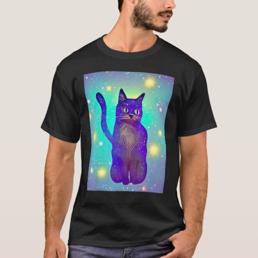 宇宙猫+キティ+子猫+猫スタイル2 Tシャツ (正面)