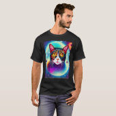 宇宙猫+キティ+子猫+猫スタイル3 Tシャツ (正面フル)