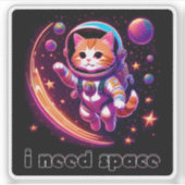 宇宙猫 シール (正面)