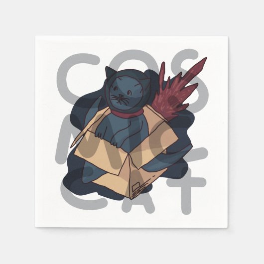 宇宙猫 スタンダードカクテルナプキン (正面)