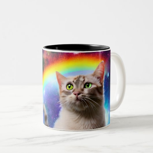 宇宙猫 ツートーンマグカップ (正面右)