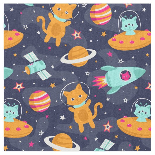 宇宙猫 ファブリック (クローズアップ)