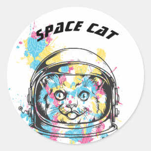 宇宙猫 ラウンドシール