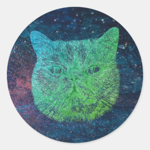 宇宙猫 ラウンドシール