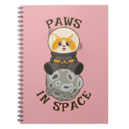 宇宙猫 宇宙飛行士の猫 月の宇宙動物 ノートブック