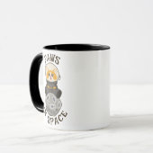 宇宙猫 宇宙飛行士 かわいい猫 月 マグカップ (正面左)