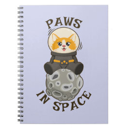 宇宙猫+宇宙飛行士+月+猫+宇宙の動物 ノートブック