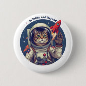 宇宙猫 缶バッジ (正面)