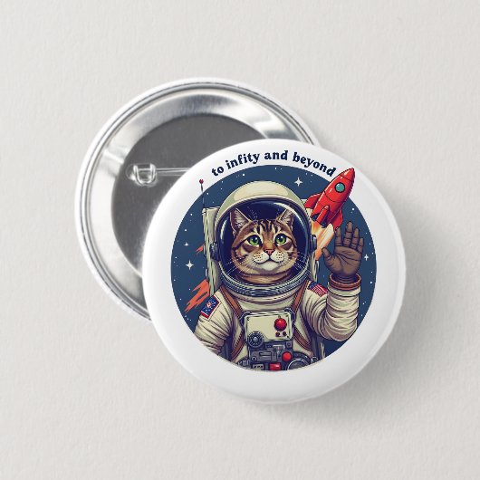 宇宙猫 缶バッジ (正面&裏面)