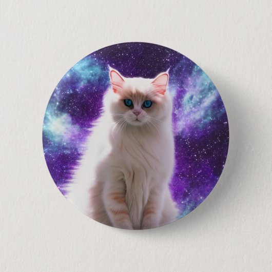 宇宙猫 缶バッジ (正面)