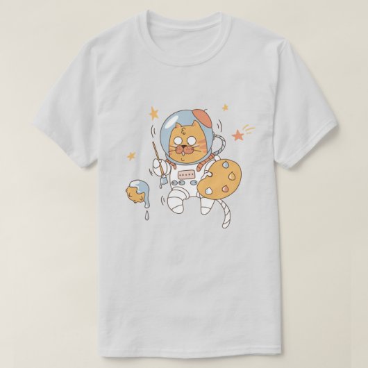 宇宙猫Tシャツ Tシャツ (デザイン正面)