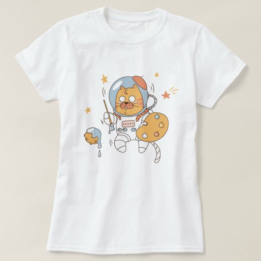 宇宙猫Tシャツ Tシャツ (デザイン正面)