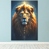 宇宙獅子内なる力の守護者 キャンバスプリント (インサイチュ (ウッドフロア))