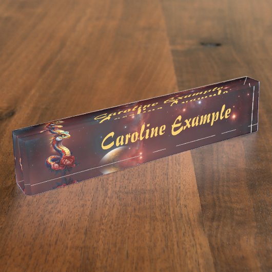 宇宙王室のの星蛇。 デスクネームプレート (側面)