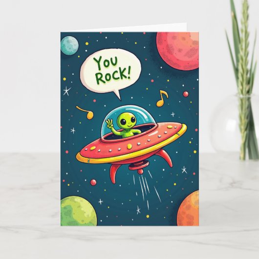 宇宙生物の誕生日カード カード (正面)