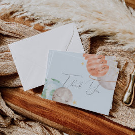 宇宙用ベビーシャワーサンキューカード サンキューカード