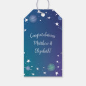 宇宙用ベビーシャワー銀河系 ギフトタグ (正面)