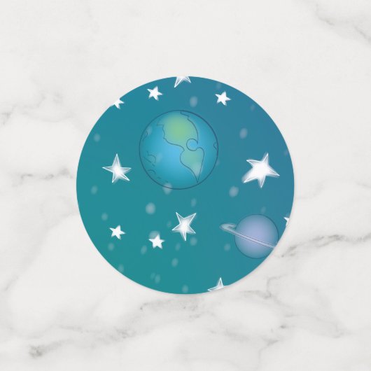 宇宙用ベビーシャワー銀河系 コンフェッティ (スモール正面)